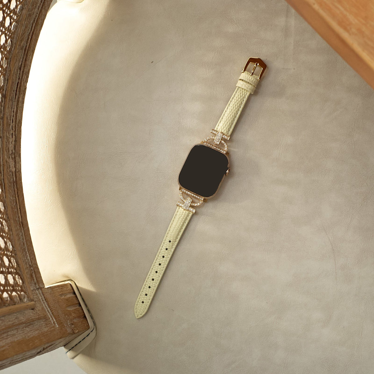 Ancora Pave Leather Band for Apple Watch