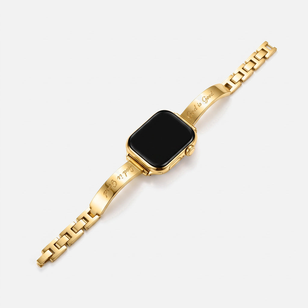 Fede Bangle Band in gold laid flat