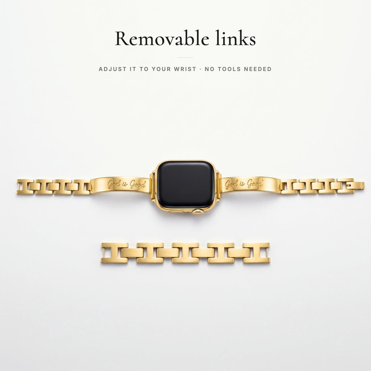 Fede Bangle Band — removable links, adjust without tools