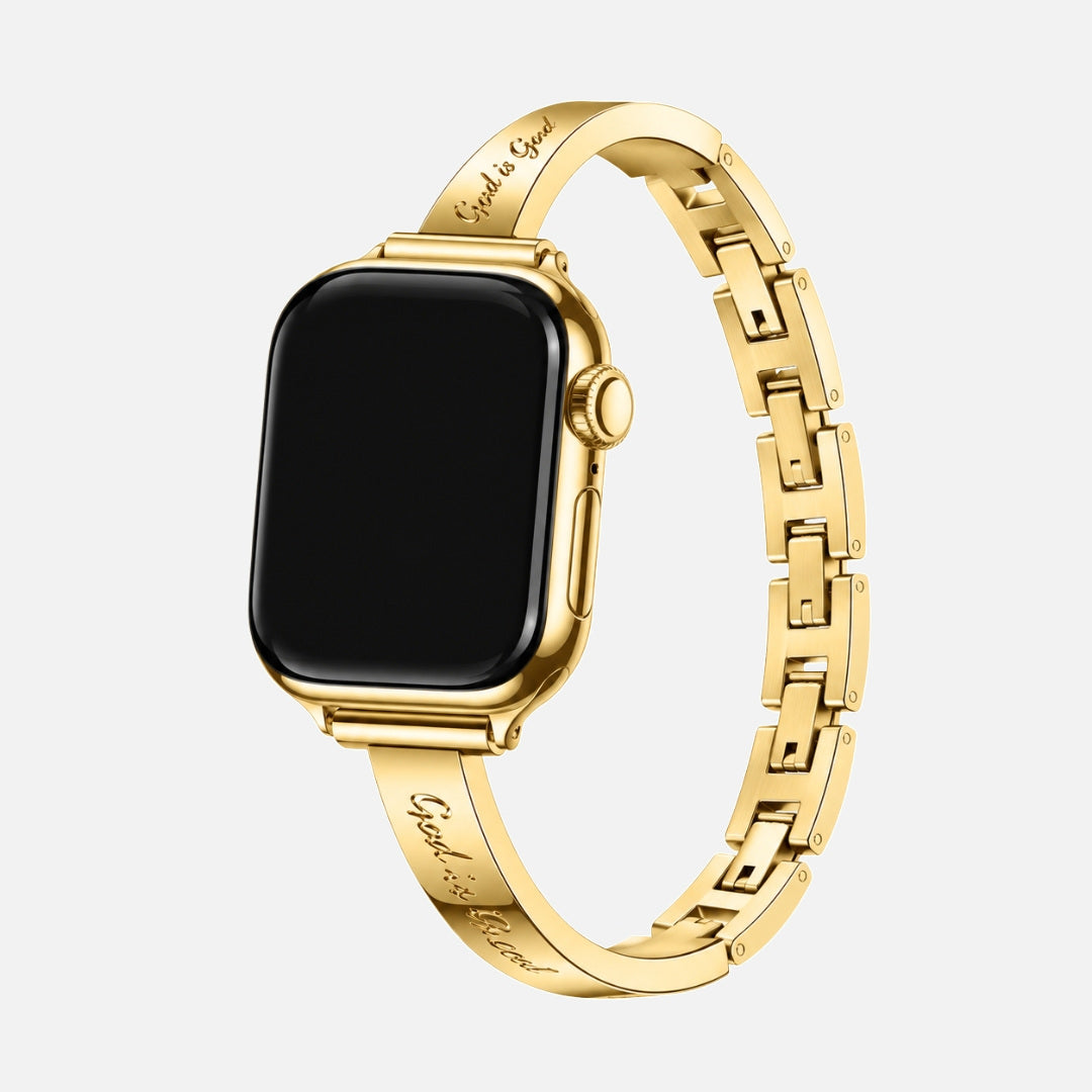 Fede Bangle Band in gold on an Apple Watch