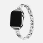Fede Bangle Band in silver on an Apple Watch