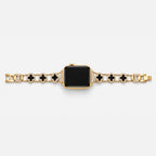 Fortuna Clover Band in gold laid flat