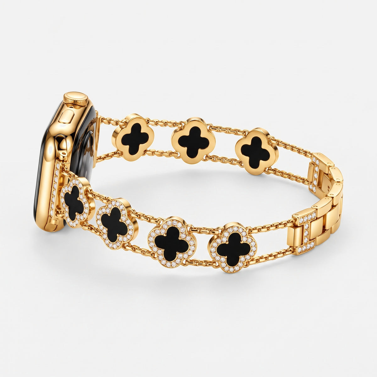 Fortuna Clover Band in gold — side profile