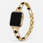 Fortuna Clover Band in gold on an Apple Watch