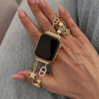 Stellina Charm Band in gold worn on the wrist