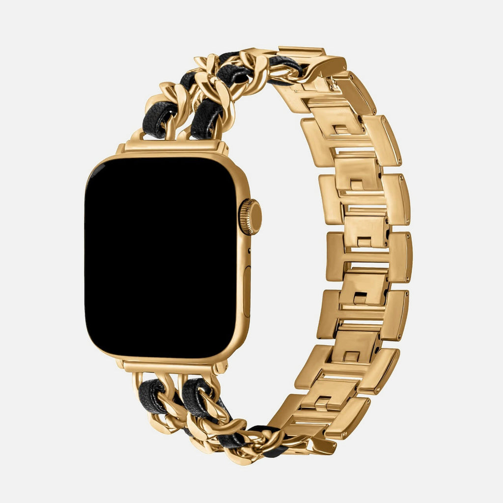 Nero Chain Band in gold on an Apple Watch