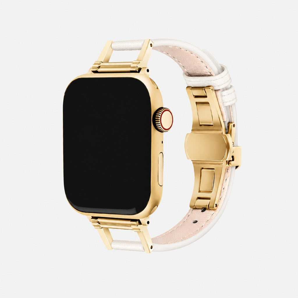Bella Leather Band in White for Apple Watch