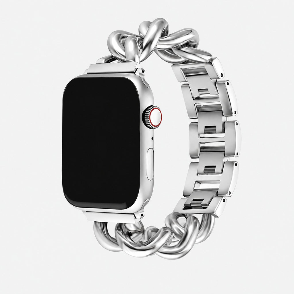 Dea Curb Chain Band in Silver for Apple Watch