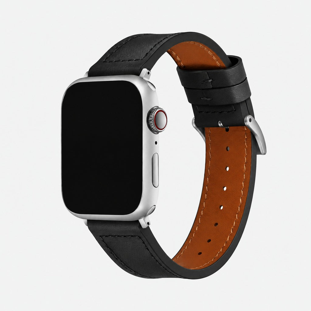 Duo Leather Band in Black for Apple Watch