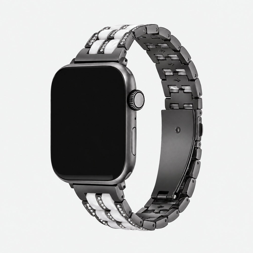 Rosa Pavé Band in Space Gray for Apple Watch