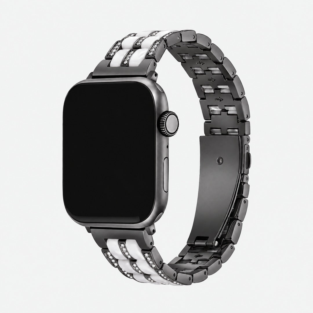 Rosa Pavé Band in Space Gray for Apple Watch