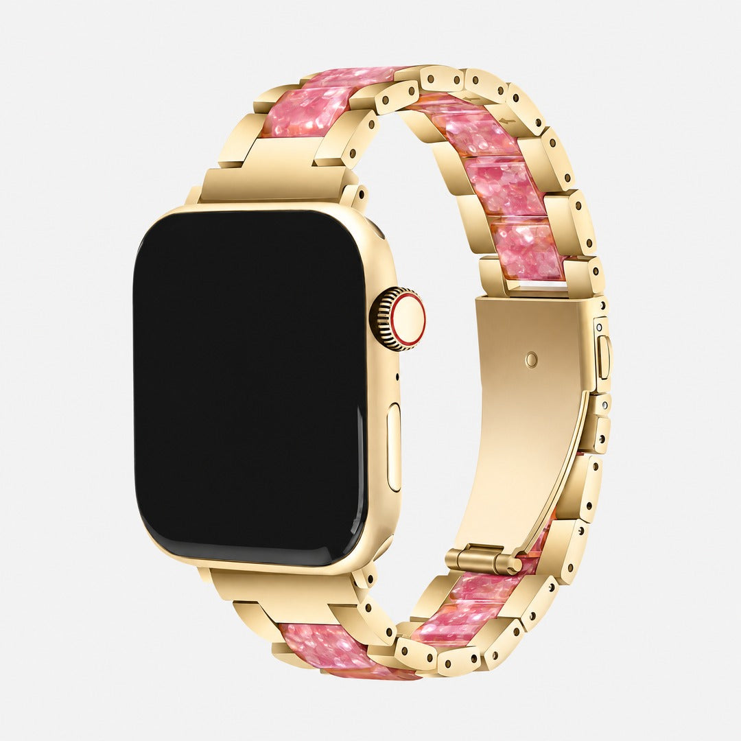 Tartaruga Link Band in Peachblow for Apple Watch