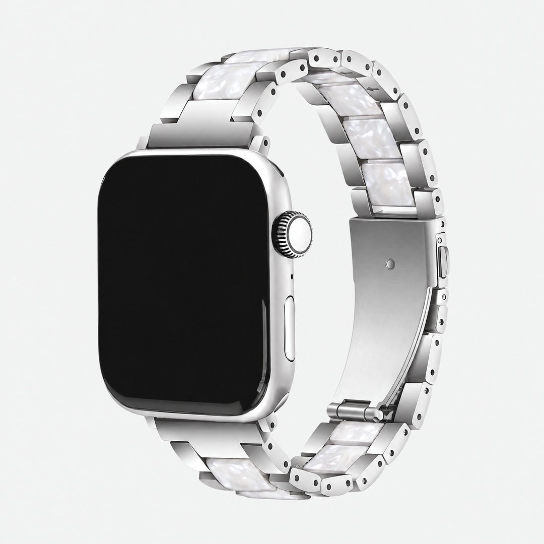Tartaruga Link Band in Silver for Apple Watch
