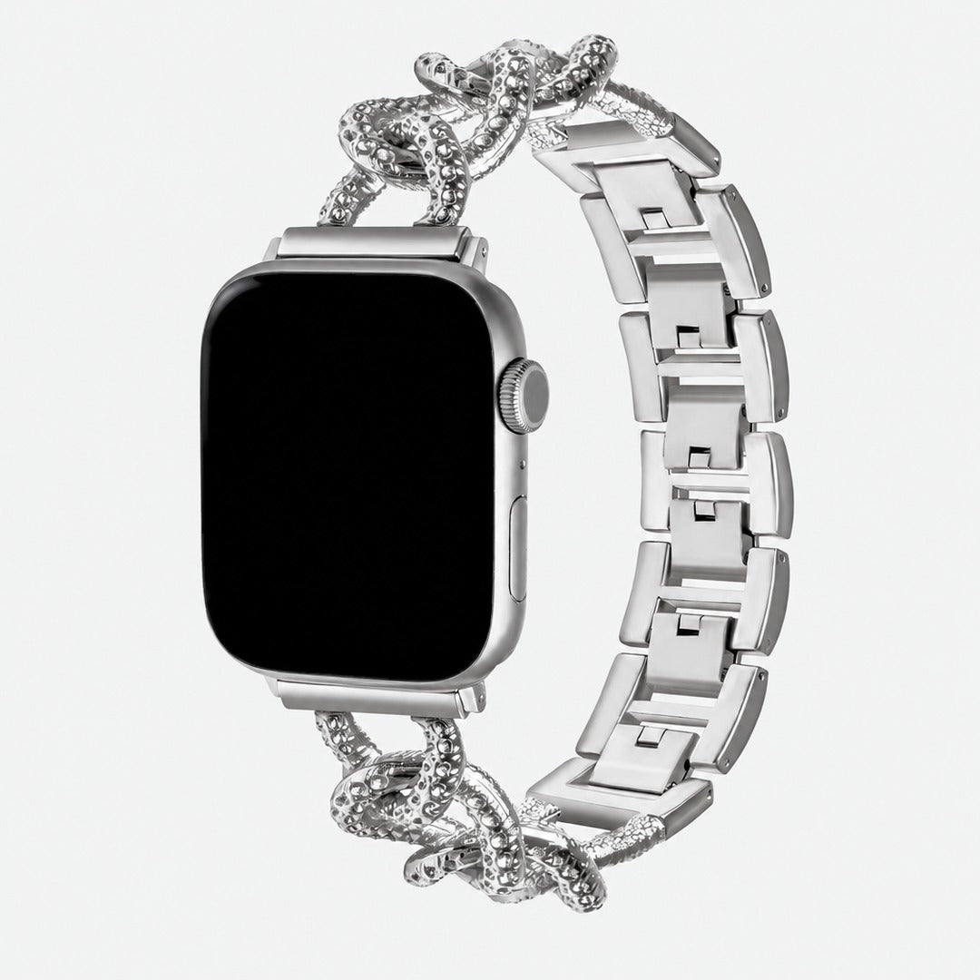 Treccia Chain Band in Silver for Apple Watch