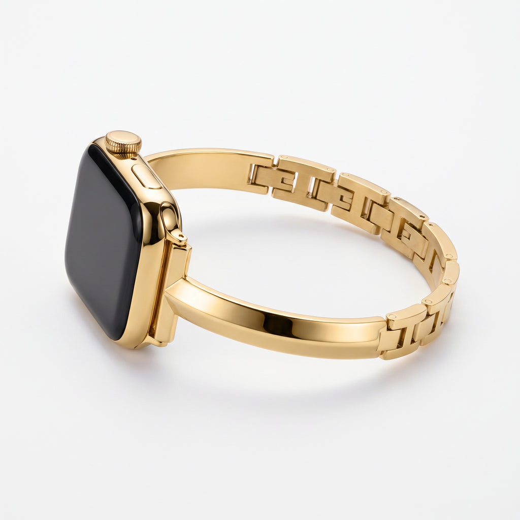 Positano Bangle Band in gold — side profile