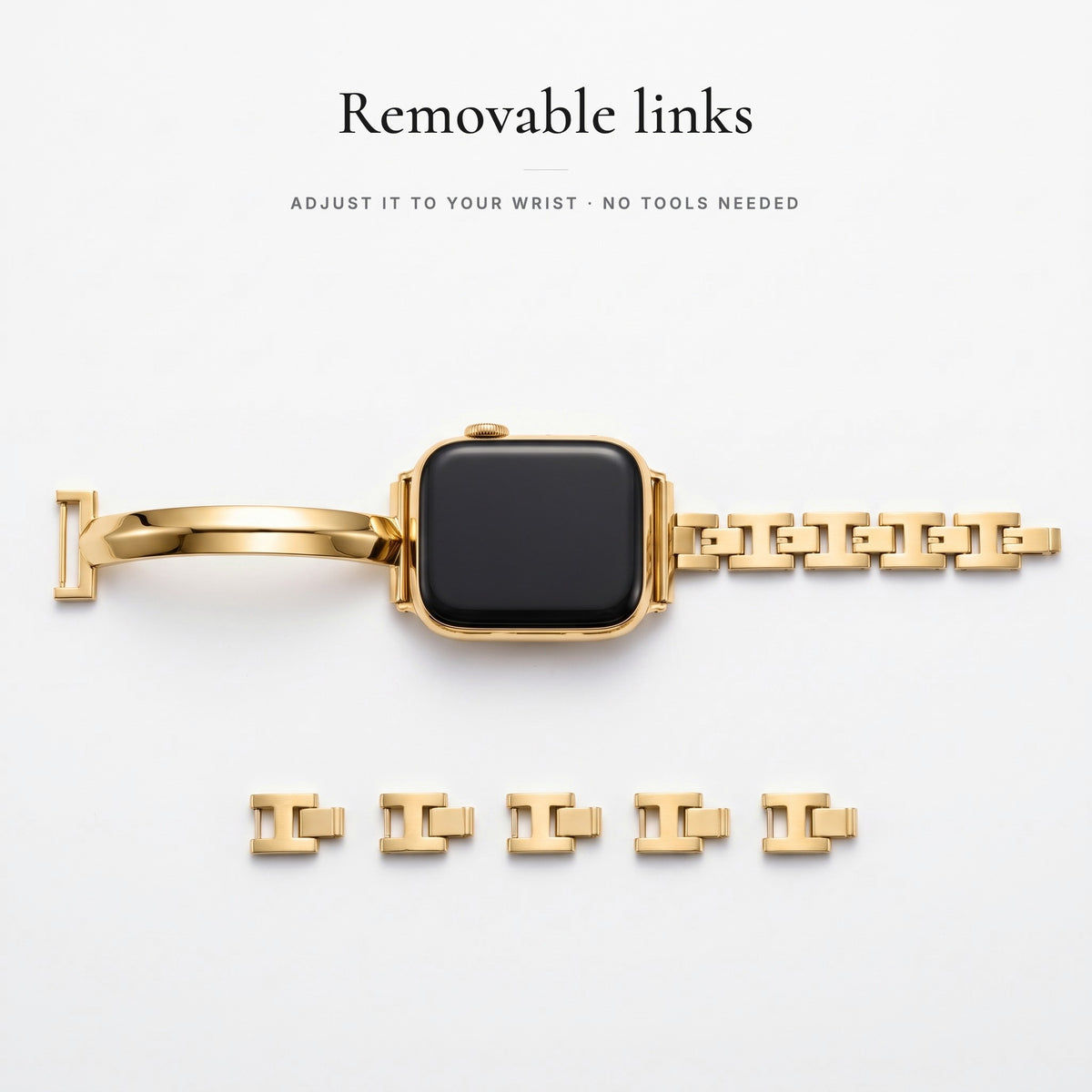 Positano Bangle Band — removable links, adjust without tools