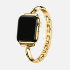 Positano Bangle Band in gold on an Apple Watch