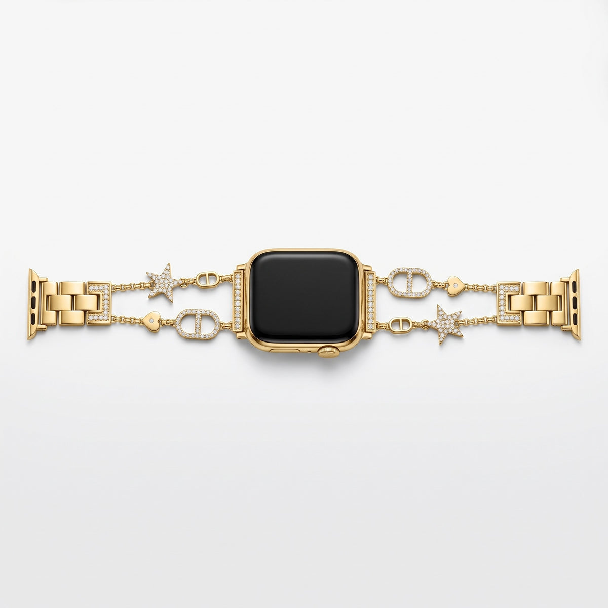 Stellina Charm Band in gold laid flat