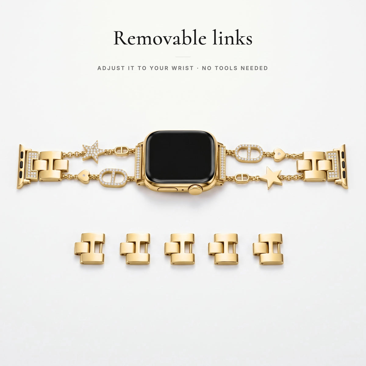 Stellina Charm Band — removable links, adjust without tools